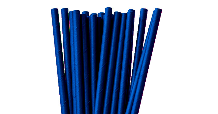 Papiertrinkhalme dunkelblaue 197/6mm 250 stk