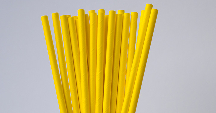 Papiertrinkhalme gelbe 197/6mm 250 stk