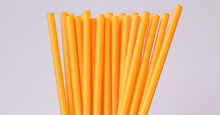 Papiertrinkhalme hellorangene 197/6mm 250 stk