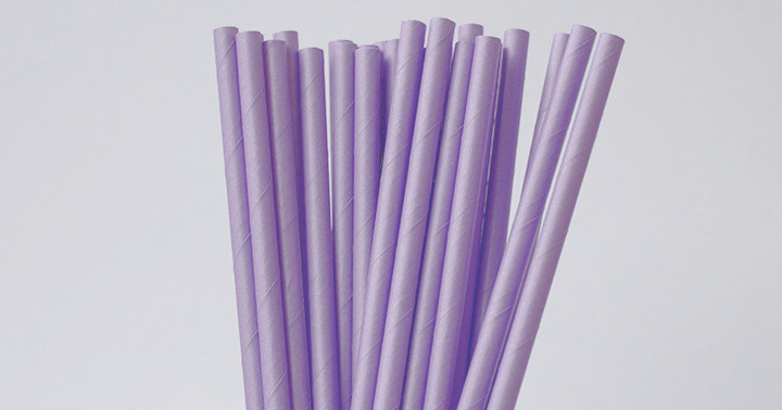 Papiertrinkhalme hellviolette 197/6mm 250 stk