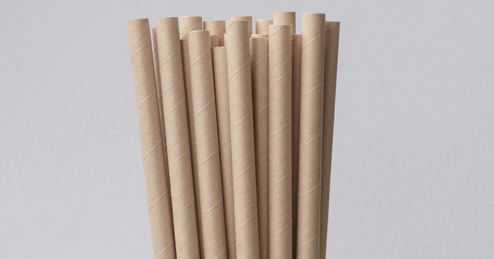 Cocktail papiertrinkhalme kurze kraft 140/8mm 200 stk